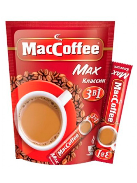 Напиток кофейный растворимый "MacCoffee" 3в1 - МAX классик 16г