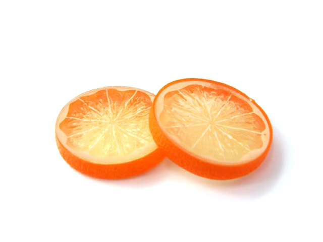 Муляж "Долька апельсина" 4 см, пластик