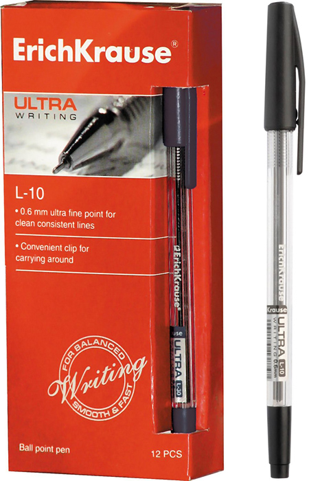Ручка шариковая Erich Krause "Ultra L-10" 0,7 мм, черная