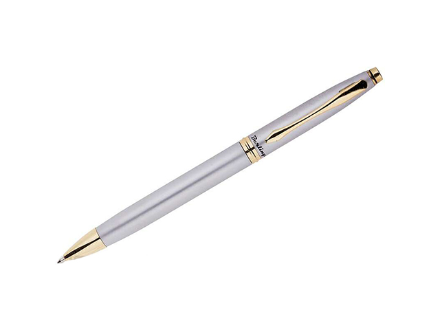 Ручка шариковая Berlingo "Silver Luxe" 0,7 мм, поворотный механизм, корпус серебро, в футляре