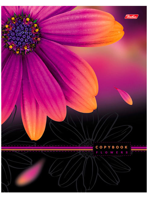 Тетрадь А5 120 листов, клетка Хатбер "Прелесть цветов" на кольцах