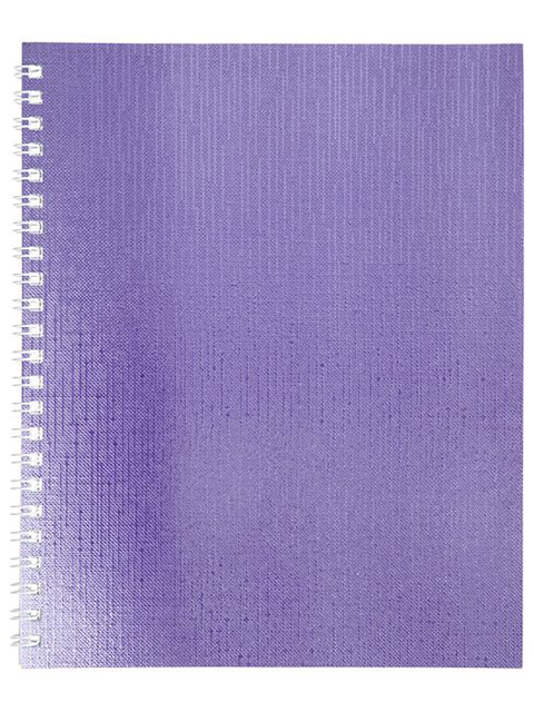 Тетрадь А5 48 листов клетка Хатбер "Metallic Фиолетовая" бумвинил, на гребне