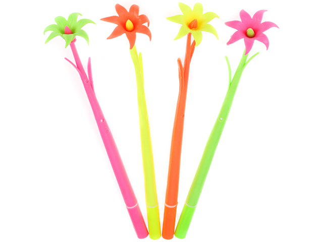 Ручка гелевая PROFIT "Цветочек-2" d=0,38 синяя