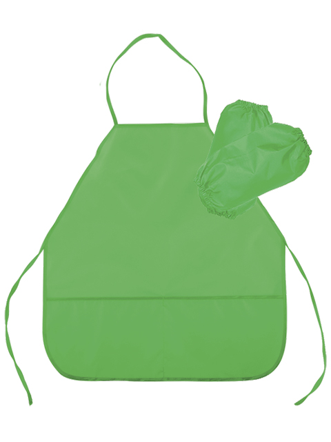 Фартук deVENTE "Зеленый" 45х54 см (М), 3 кармана, с нарукавниками