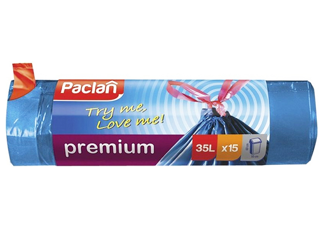Мешок для мусора 35 л. 15 шт. "Paclan. Premium", двухслойные