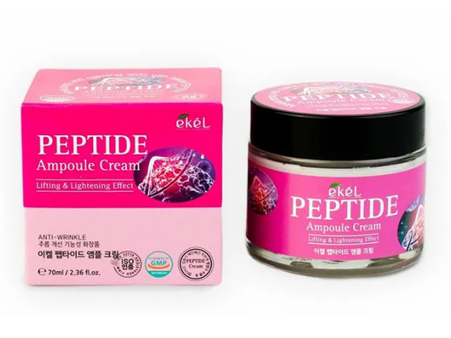 Крем для лица EKEL "Peptide Ampule Cream" с пептидами антивозрастной, 70мл