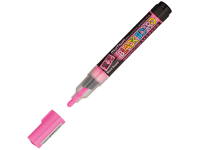 Маркер меловой MunHwa "Black Board Marker", 3 мм, розовый