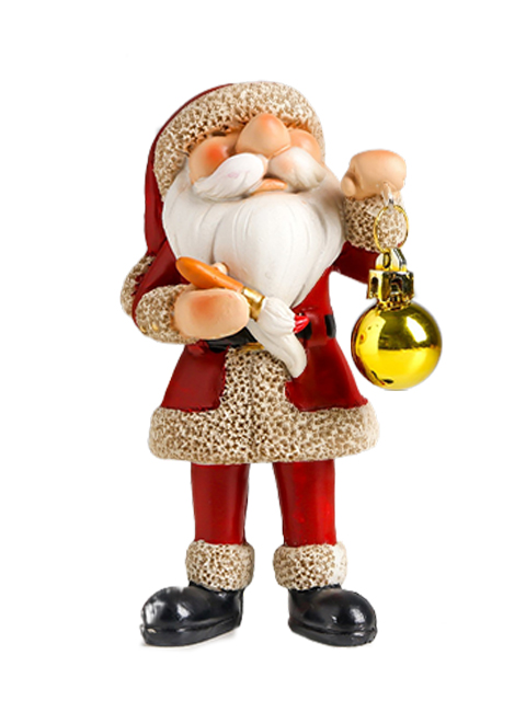Новогодний сувенир "Дедушка Мороз красит новогодний шарик" 13х6х6,5 см