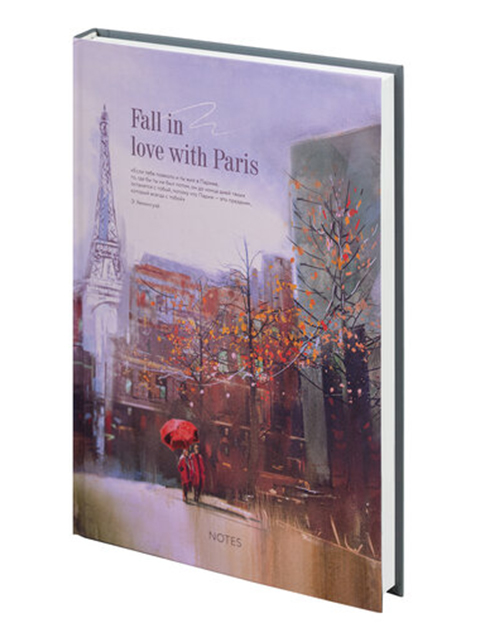 Ежедневник недатированный А5 128 листов STAFF "Love in Paris", ламинированная обложка