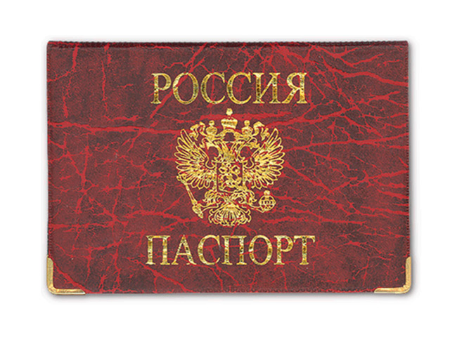 Обложка для паспорта Самсон "Герб" ПВХ под кожу, печать золотом, с уголками