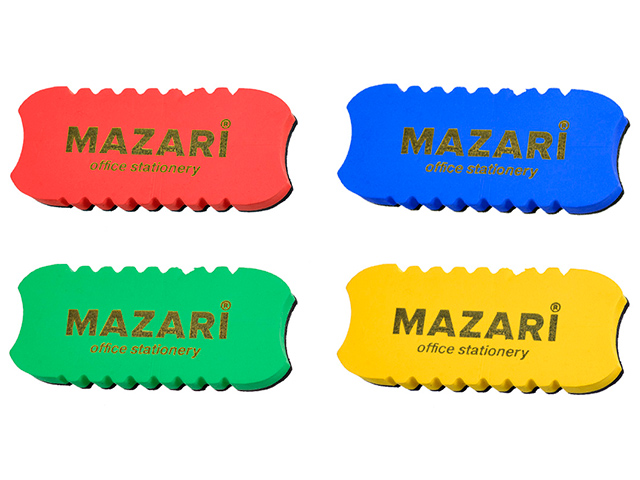 Губка-стиратель для маркерной доски Mazari "Clean" 10,2х5,6 cм, материал EVA
