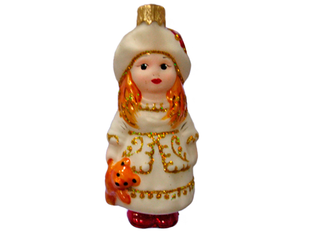Елочное украшение фигурка "Девочка" стекло ГФ-445
