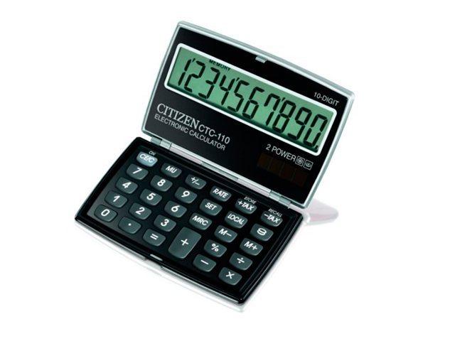 Калькулятор настольный "CITIZEN" СTС-110BK 10-разр.