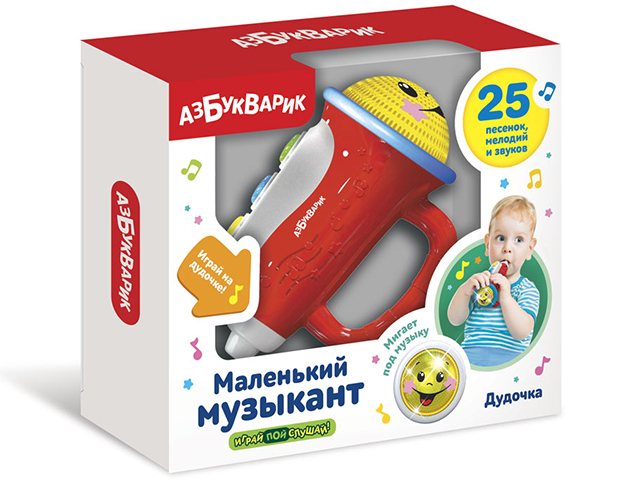 Игрушка музыкальная Азбукварик "Маленький музыкант. Дудочка" 