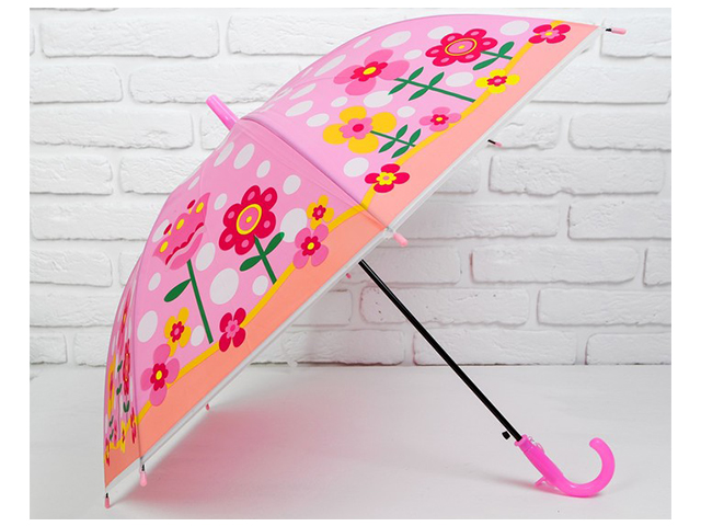 Зонт детский "Цветочки", со свистком, микс, ПВХ