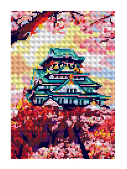 Алмазная мозаика LORI "Япония в цвету" 21х30см