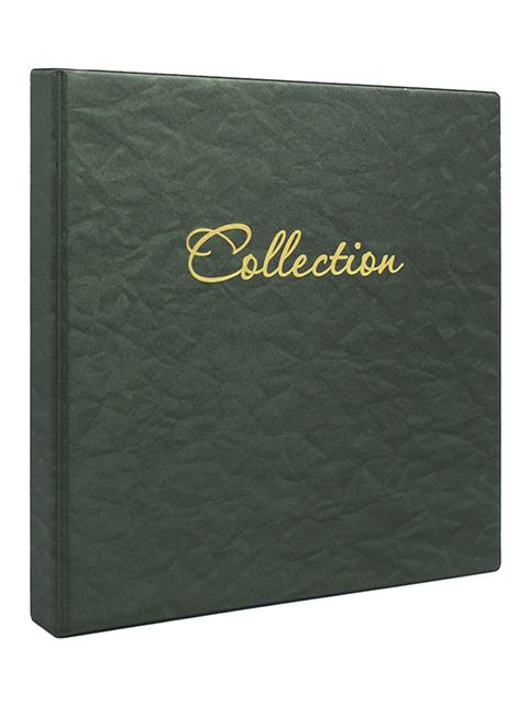 Альбом для коллекционирования банкнот и открыток, 235х250, зеленый ткань