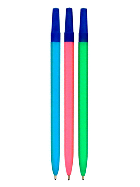 Набор ручек шариковых "Стамм" 3 цвета флюоресцентные