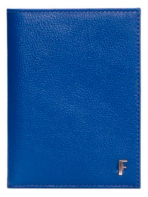 Обложка для паспорта FABULA, натуральная кожа, синий
