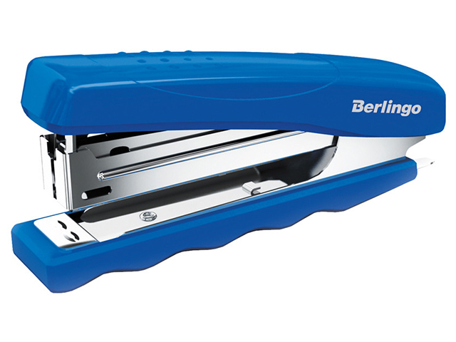Степлер Berlingo "Comfort" №10 до 16л., пластиковый корпус, синий