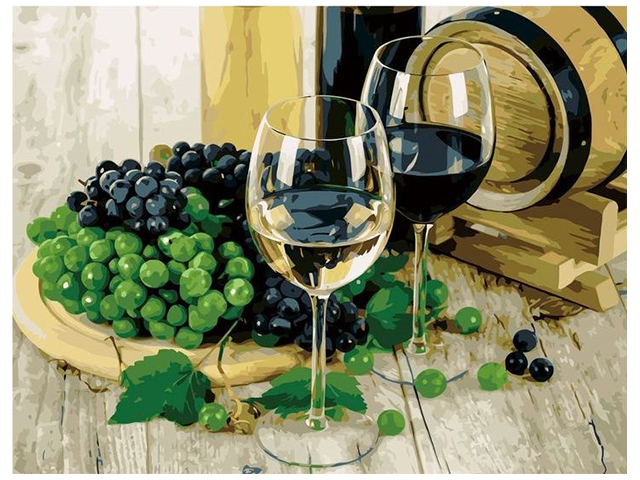 Картина по номерам Colibri "Вино и виноград" 40*50см