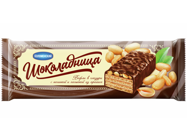 Вафли "Шоколадница" с арахисом, 30г