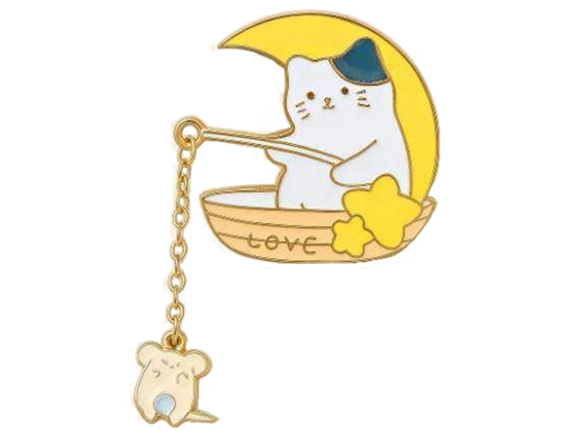 Значок "Moon fishercat" металл