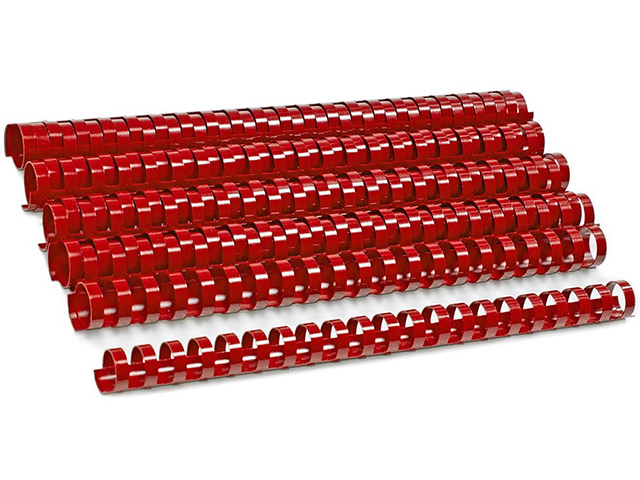 Пружина для переплета d=19 мм пластиковая, красная