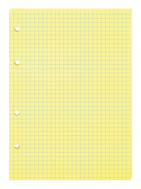 Сменный блок для тетрадей А5 80 листов, клетка "ArTSpace" желтый