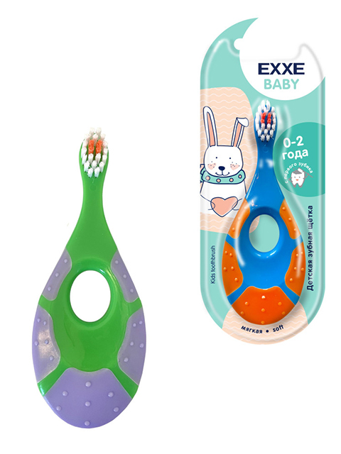 Зубная щетка EXXE "BABY" 0-2 года, мягкая