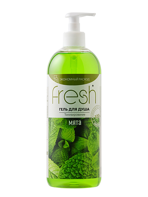 Гель для душа "Fresh" тонизирование, мята, 750мл