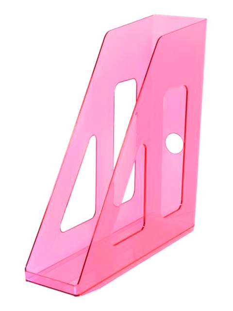 Лоток для бумаг СТАММ Актив вертикальный розовый CARAMEL