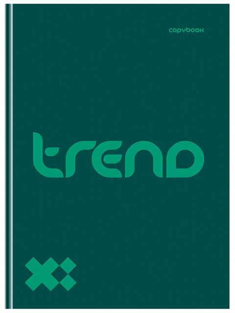 Бизнес-блокнот А4 80 листов БиДжи "Monocolore.Green trend" клетка обл.7БЦ, матовая ламинация