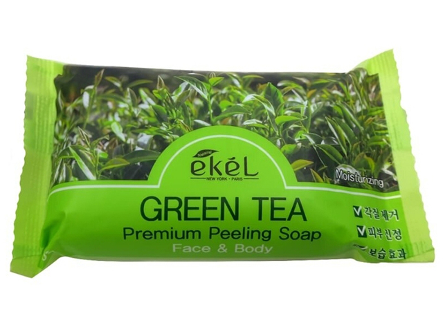Мыло-скраб для лица и тела "Ekel" экстрактом Зеленого Чая, 150 г