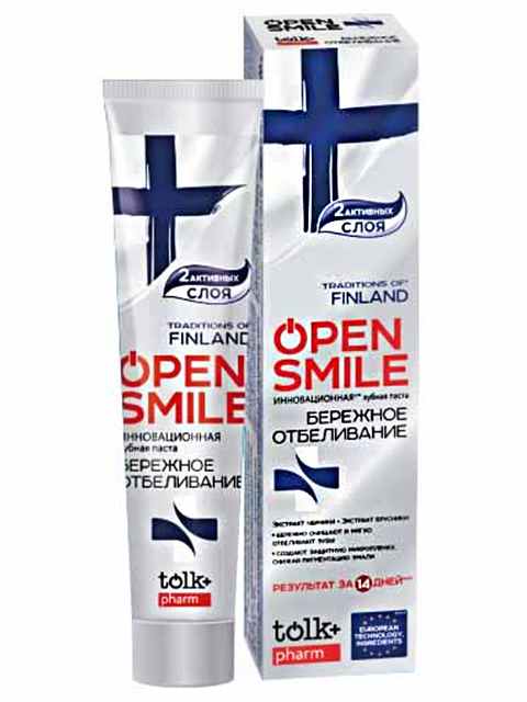 Tolk open smile. Паста Tolk open smile Exfresh инновационная Japan 115гр. Паста опен Смайл. Опен Смайл зубная паста бережное отбеливание. Пластик в зубной пасте open smile.