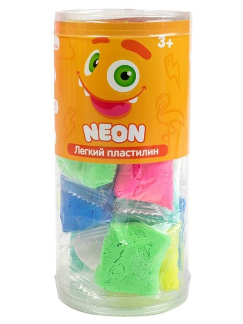 Набор для детского творчества "Crazy clay. Neon" легкий пластилин