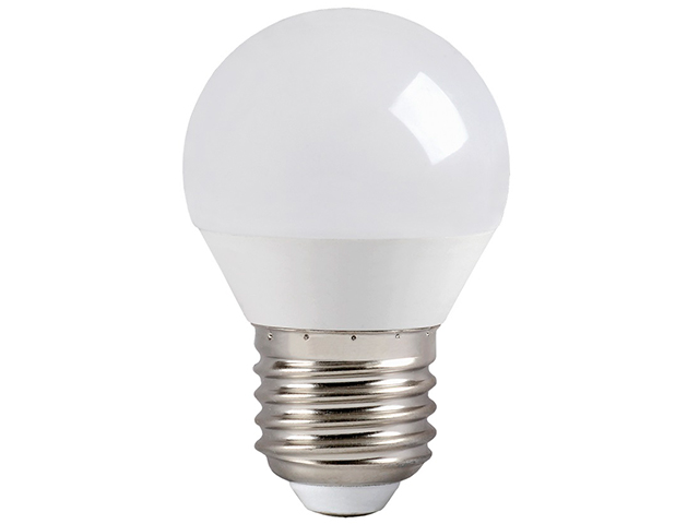 Лампа светодиодная ЕСО G45 шар 7Вт LLE-G45-7-230-30-E27, теплый белый свет