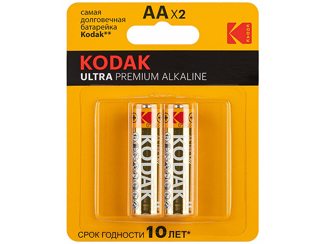 Батарейка (алкалиновая) (пальчиковая) Kodak ULTRA PREMIUM LR6 (2 шт.) блистер