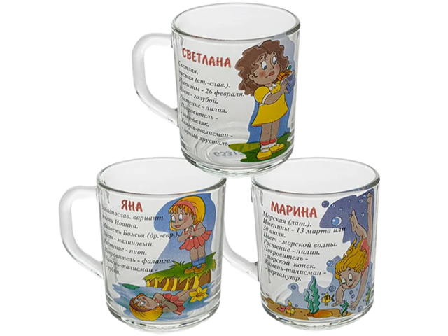 Кружка "Green tea "Имена" 200 мл, стекло