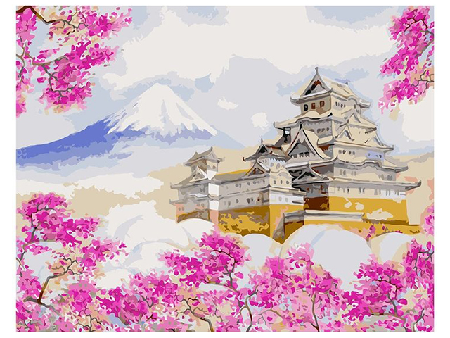 Картина по номерам Colibri "Японский дворец" 40*50см