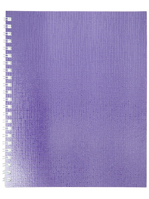 Тетрадь А5 96 листов клетка Хатбер "Metallic Фиолетовая" бумвинил, на гребне