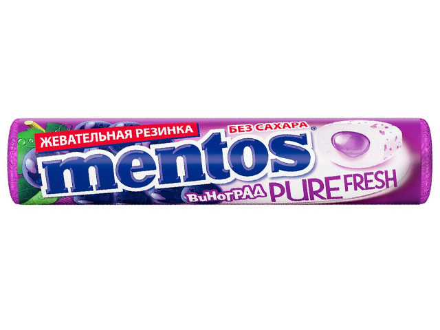 Жевательная резинка "Mentos Pure Fresh" виноград 15,5г