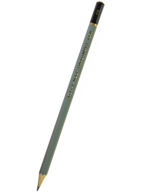 Карандаш чернографитный KOH-I-NOOR "Gold Star" 4В, шестигранный, серый, без ластика