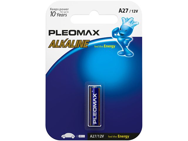 Батарейка алкалиновая  Pleomax 27-1BL