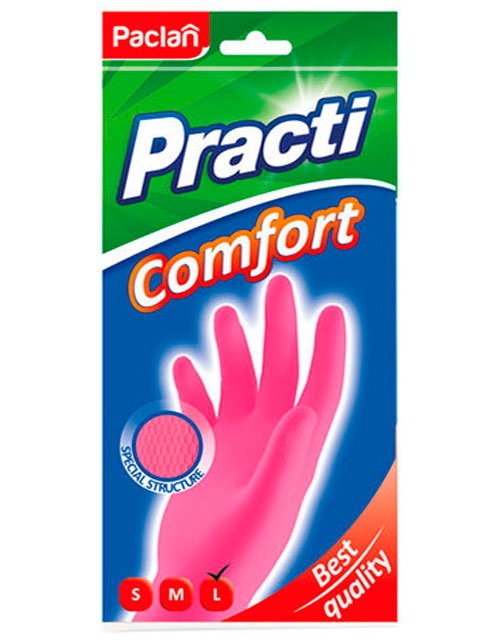 Перчатки резиновые Paclan Practi Comfort р-р L