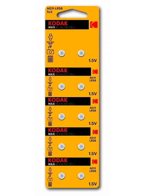 Батарейка алкалиновая (таблетка) Kodak AG11-LR58 (10шт)