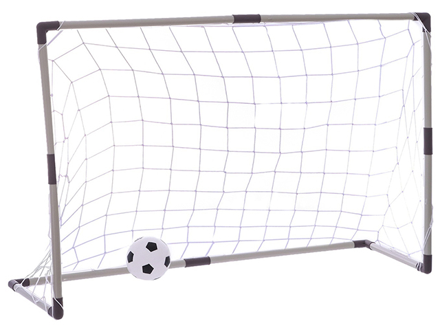 Ворота футбольные "Весёлый футбол" сетка, мяч d=14см, размер ворот 98х34х64см №SL-5454В