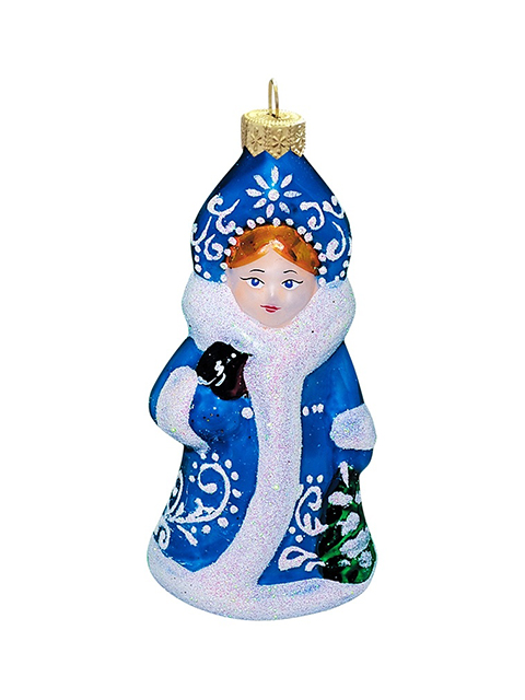 Елочное украшение фигурка "Снегурочка" 11см, стекло, в подарочной упаковке