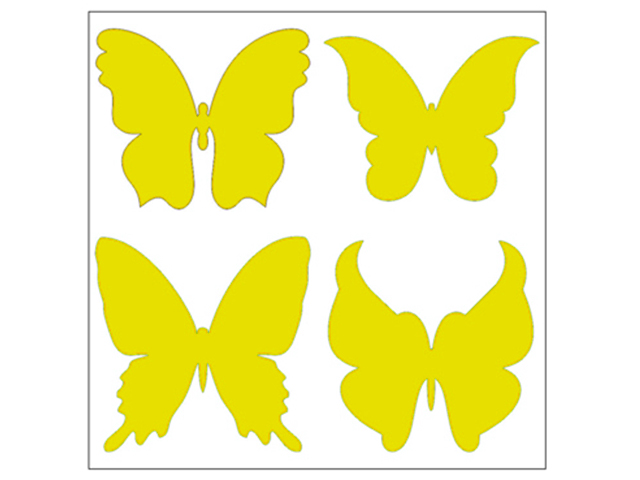 Термонаклейка световозвращающая (набор) Blicker "Бабочки" лимонные
