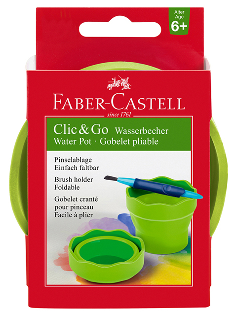 Стакан для воды Faber-Castell "Clic&Go", светло-зеленый